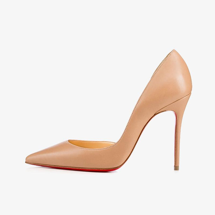 Beige calf Leather Stiletto Pump - ARNO CONTI