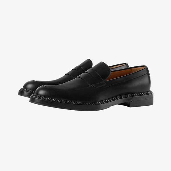 Black Leather Loafers - Arno Conti Shoe