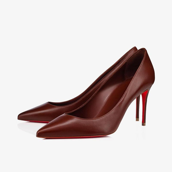 Luxurious Burgundy Leather Pumps - ARNO CONTI