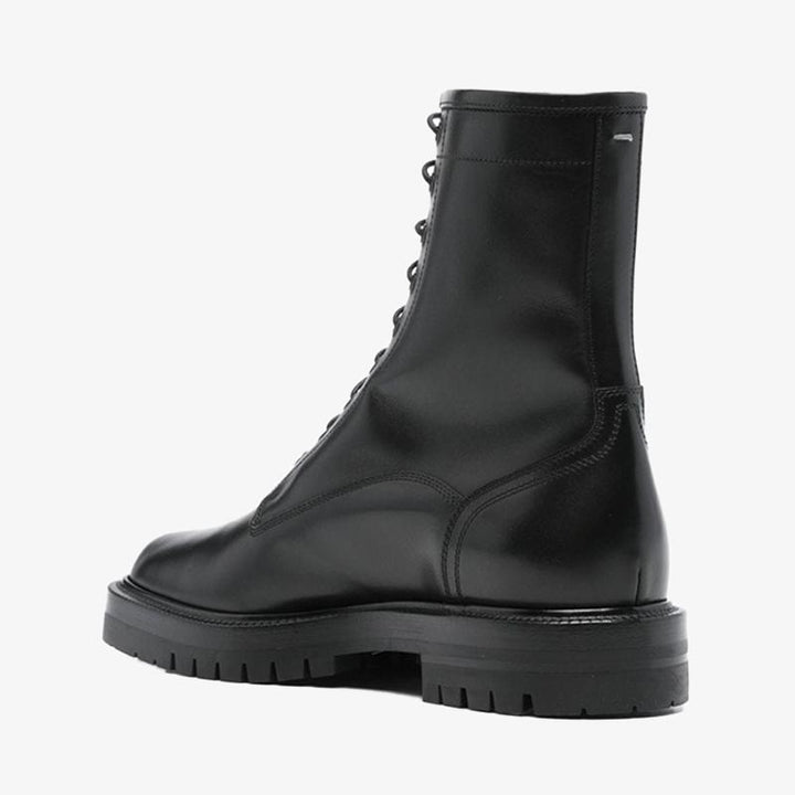 Black Tabi Ankle Boots Lace-Up Fastening - Arno Conti Shoe