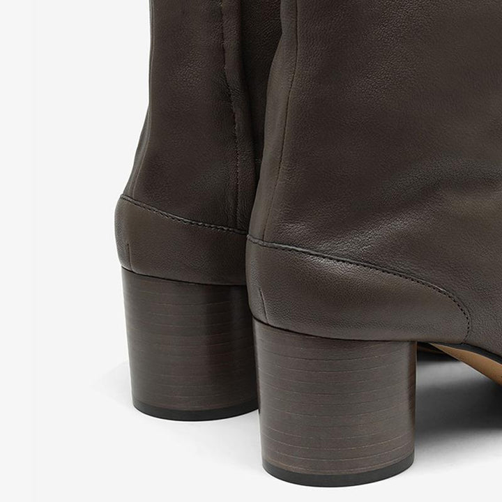Sophisticated Leather Split-toe Ankle Boots - Arno Conti Shoe