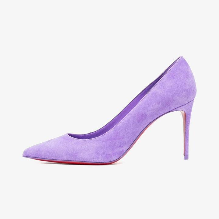 Purple lether Pumps with Stiletto Heel - ARNO CONTI