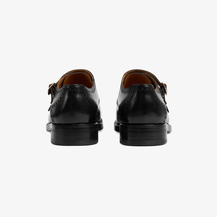 Leather Loafers with Gold Hardware - Arno Conti Shoe