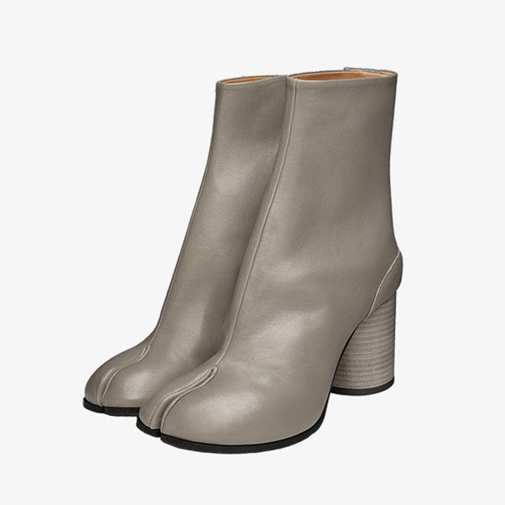Soft calf Leather Split-Toe Ankle Boots - Arno Conti Shoe