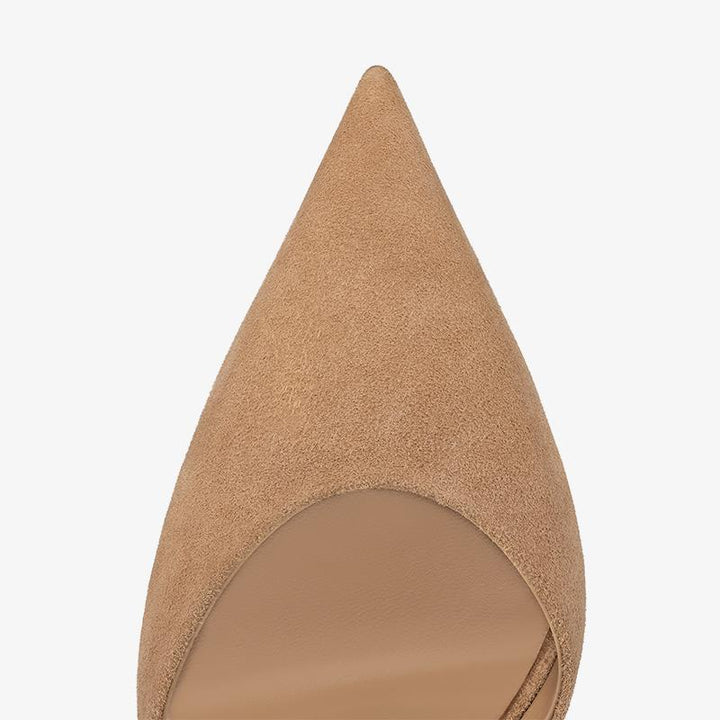 Lionne Brown Velours Pumps with 100 mm - ARNO CONTI