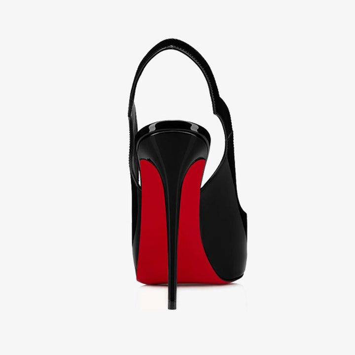 Black Patent Leather Stiletto - ARNO CONTI