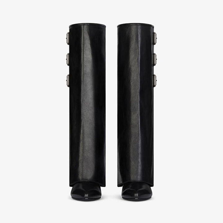 Contemporary Black Tumbled High Boots - Arno Conti Shoe