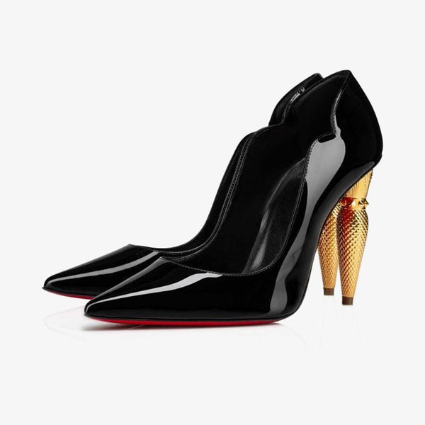 Black Patent Leather Pump with 100 mm - ARNO CONTI