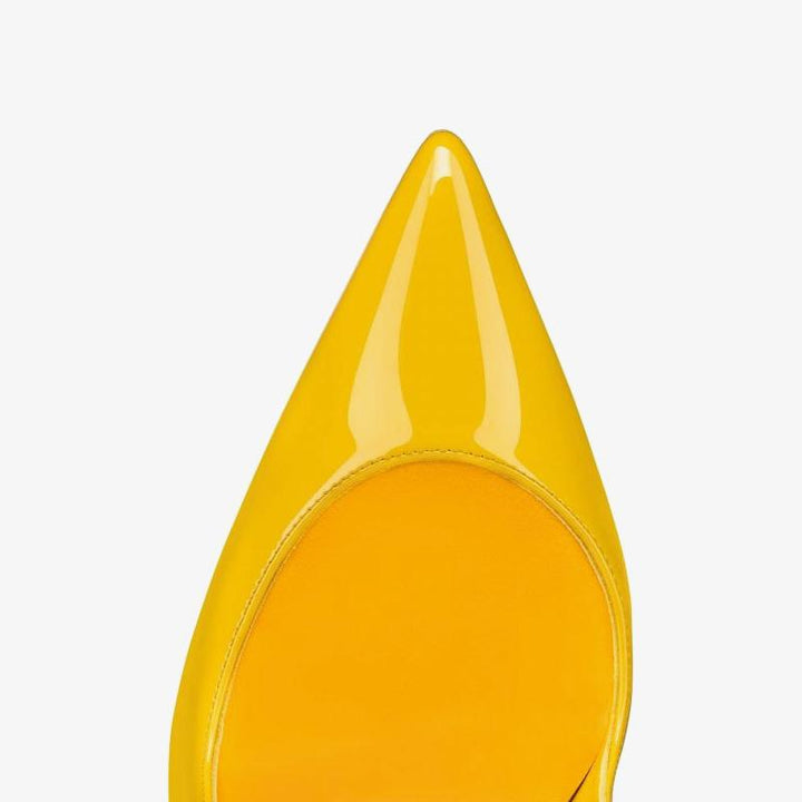 Elegant Yellow Patent Leather Pumps - ARNO CONTI