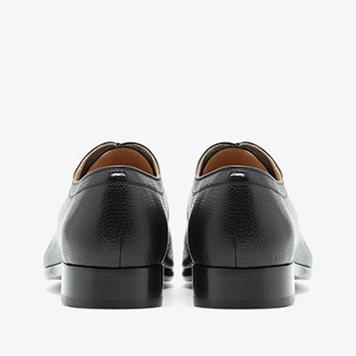 Comfortable Black Split-toe Laced Brogue Shoes - Arno Conti Shoe