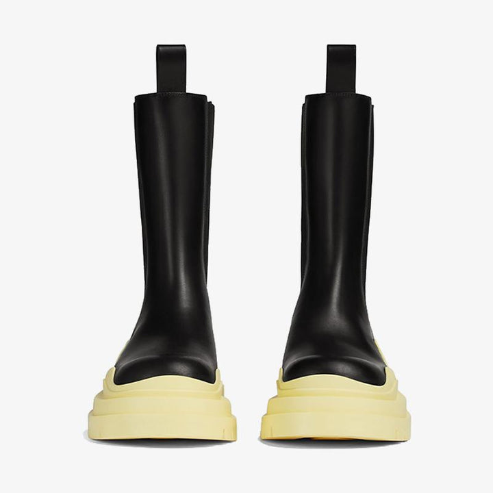 Black/Yellow Chelsea Boots - Arno Conti Shoe