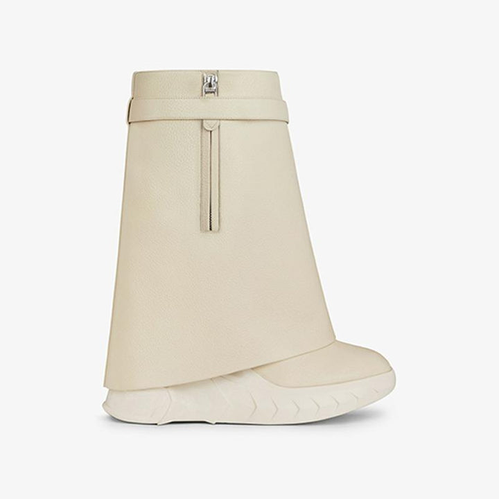 Beige Calfskin Ankle Boots 80mm - Arno Conti Shoe