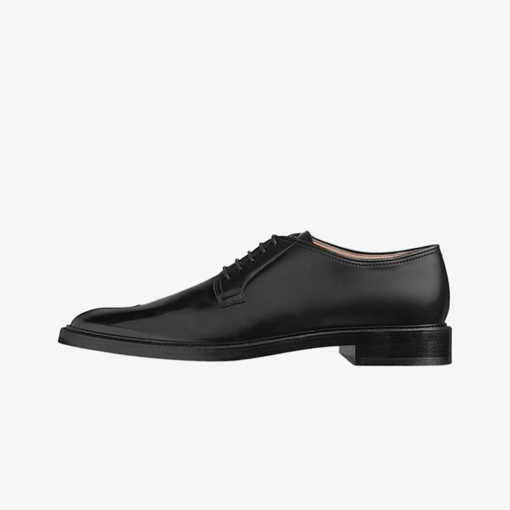 Durable Black Split-toe Laced Brogue Shoes - Arno Conti Shoe