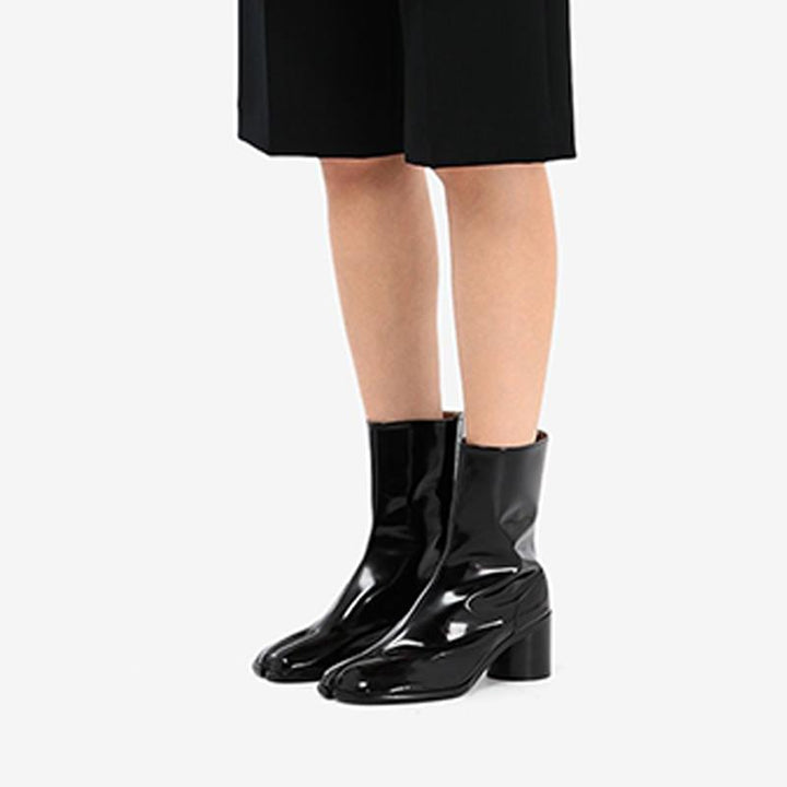 Vintage Leather Split-Toe Ankle Boots - Arno Conti Shoe