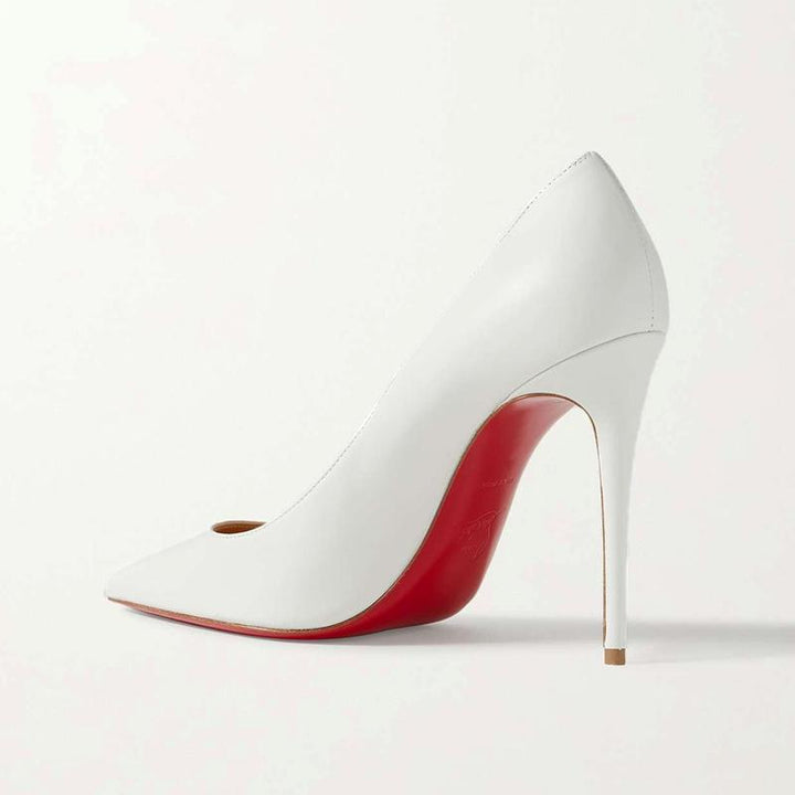 Classic White Leather Pumps - ARNO CONTI