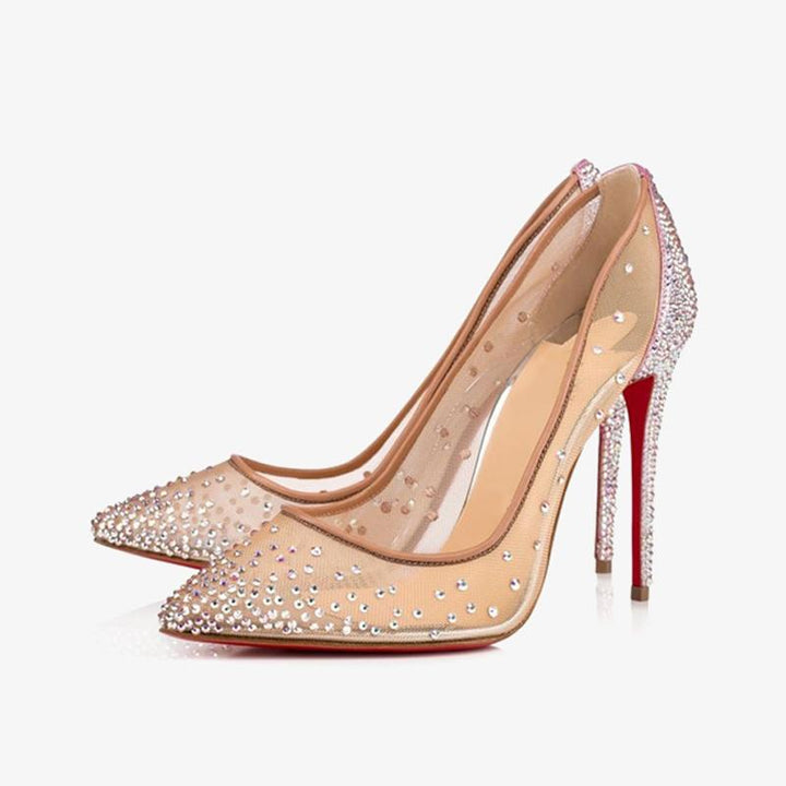 Strass-Embellished Nude Pump - ARNO CONTI