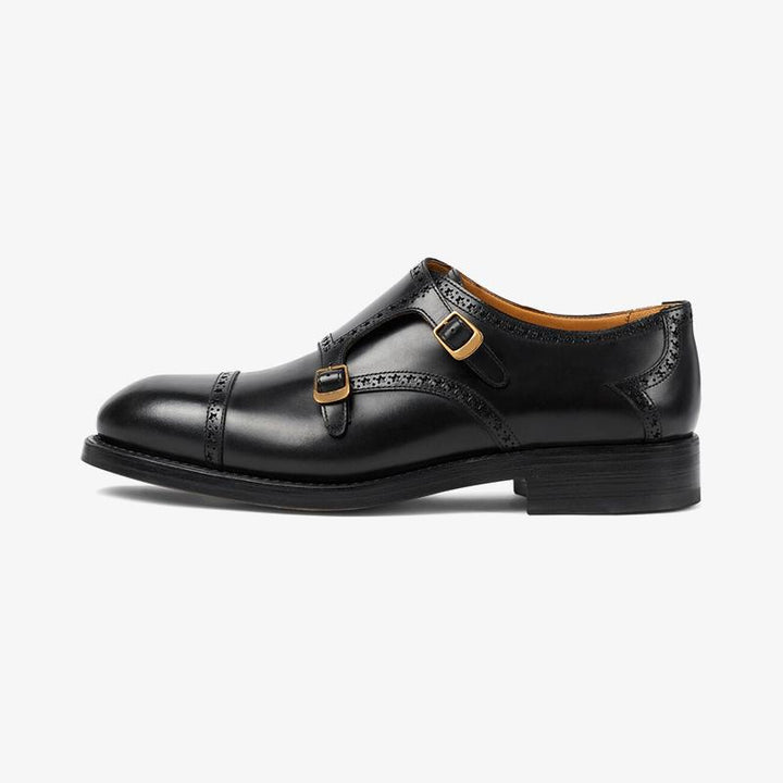 Leather Loafers with Gold Hardware - Arno Conti Shoe