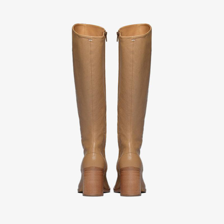 Vintage Soft Leather Split-Toe Knee-High Boots - Arno Conti Shoe