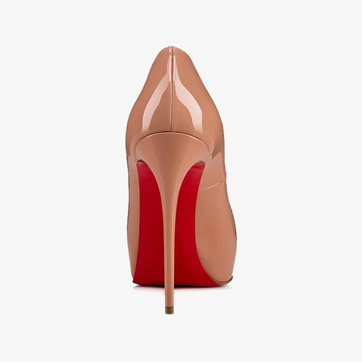 Beige Blush Patent Leather Pump - ARNO CONTI