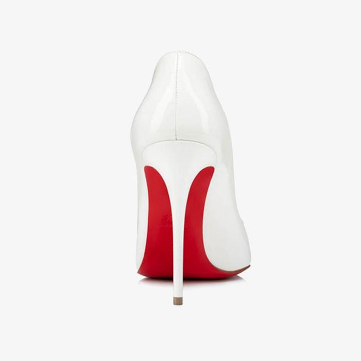 White Patent Leather Stiletto Pump - ARNO CONTI