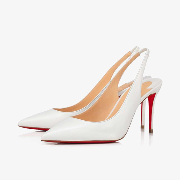 Luxurious White Calf Leather Pump - ARNO CONTI