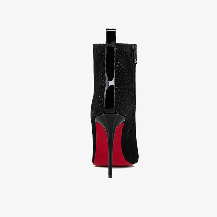 Suede Sporty Stiletto Ankle Boots - ARNO CONTI