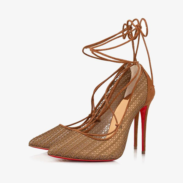 Mesh Pump with Ankle Tie - ARNO CONTI