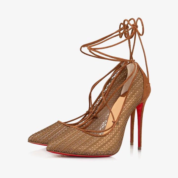 Mesh Pump with Ankle Tie - ARNO CONTI