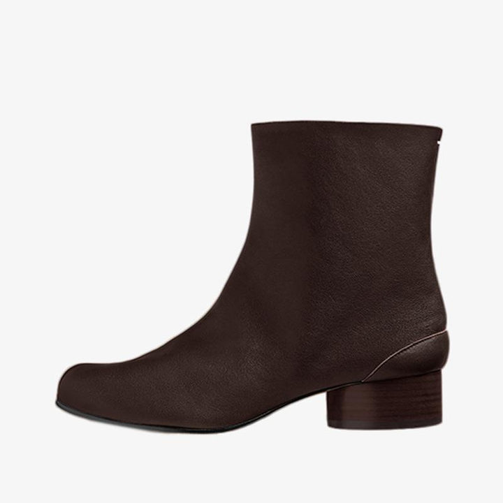Soft Leather Split-Toe Ankle Boots - Arno Conti Shoe