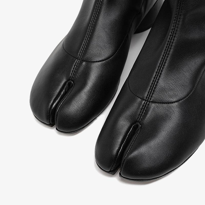 Faux Leather Sock-Style Split-toe Boots - Arno Conti Shoe