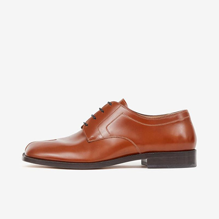 Khaki Split-toe Laced Brogue Shoes - Arno Conti Shoe