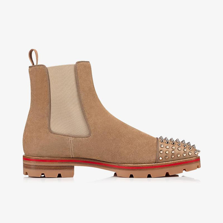 Spikes Brown Suede Chelsea Boot - ARNO CONTI