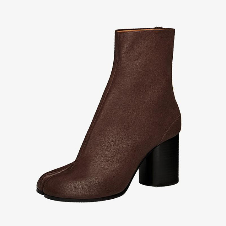 Leather Boots with Cylindrical Heel - Arno Conti Shoe