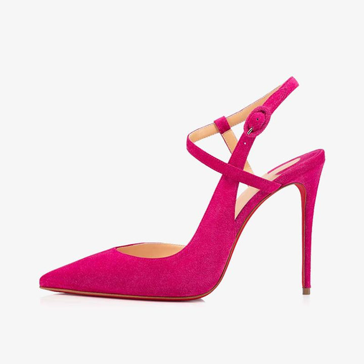 Elegant Pink Suede Leather Sandal - ARNO CONTI