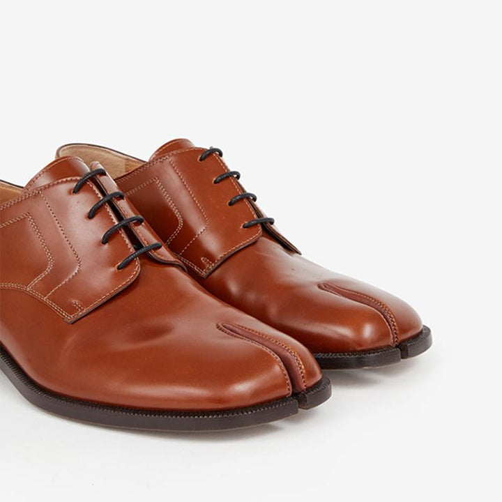 Khaki Split-toe Laced Brogue Shoes - Arno Conti Shoe