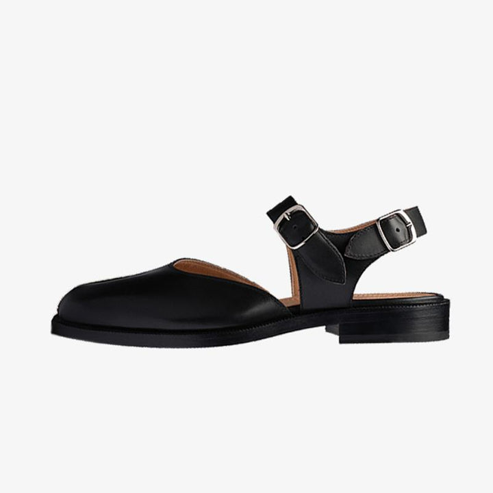 Double Strap Split-Toe Leather Sandals - ARNO CONTI