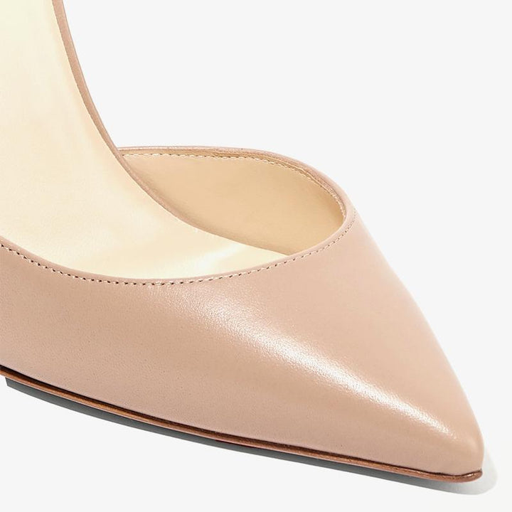 Timeless Nude Beige Leather Pumps - ARNO CONTI
