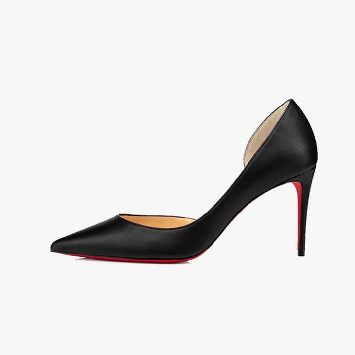 Black Shiny Calf Leather Pump - ARNO CONTI