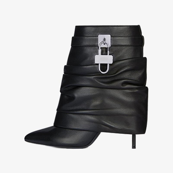 Chic Black Calf Leather Ankle Boots - Arno Conti Shoe