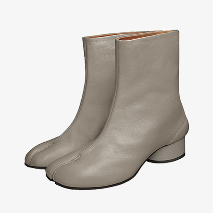 Calf Leather Tabi Split-Toe Ankle Boots - Arno Conti Shoe