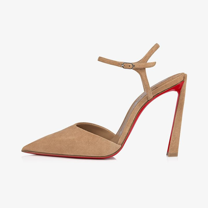 Lionne Brown Velours Pumps with 100 mm - ARNO CONTI