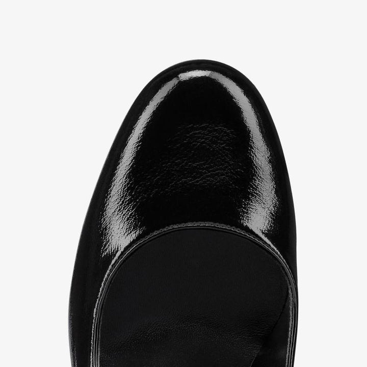 Black Pumps 80 mm Curved Block Heel - ARNO CONTI