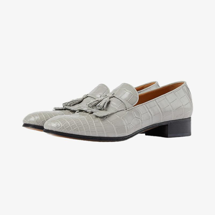 Leather Loafers with Tassel Detail - Arno Conti Shoe