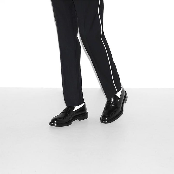 Men's Black Leather Loafers - Arno Conti Shoe