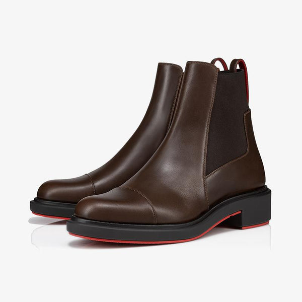 Brown Urban Boot with Red-Outlined Rubber Sole - ARNO CONTI