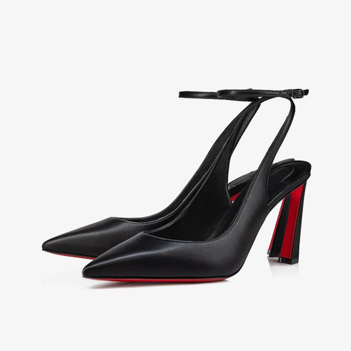 Black Calf Leather Pump - ARNO CONTI