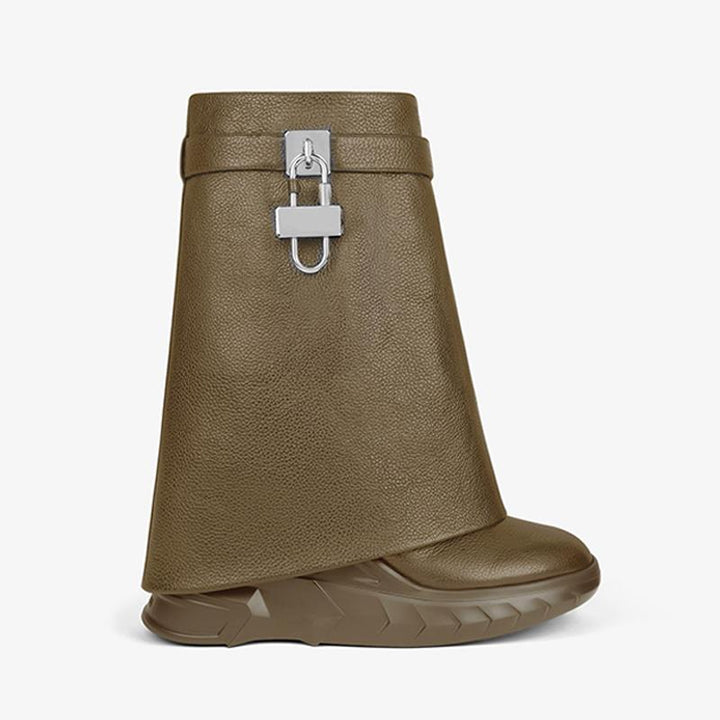 Stylish Dark Khaki Ankle Boots 80mm - Arno Conti Shoe