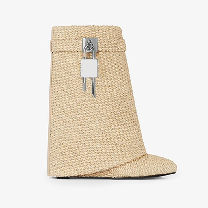 Sophisticated Beige Ankle Boots - Arno Conti Shoe