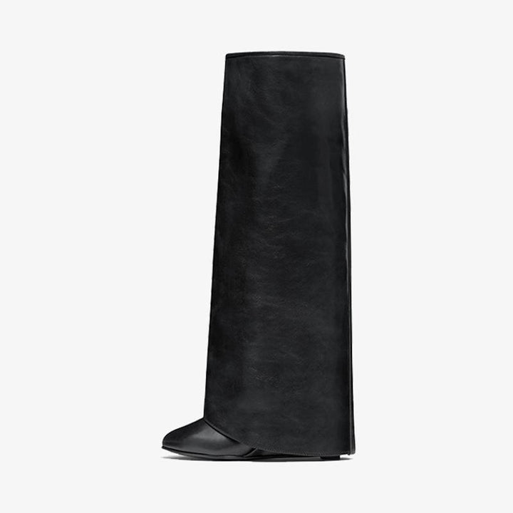 Chic Black Slip-On High Boots - Arno Conti Shoe