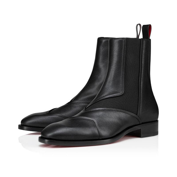 Black Textured Leather Boot - ARNO CONTI
